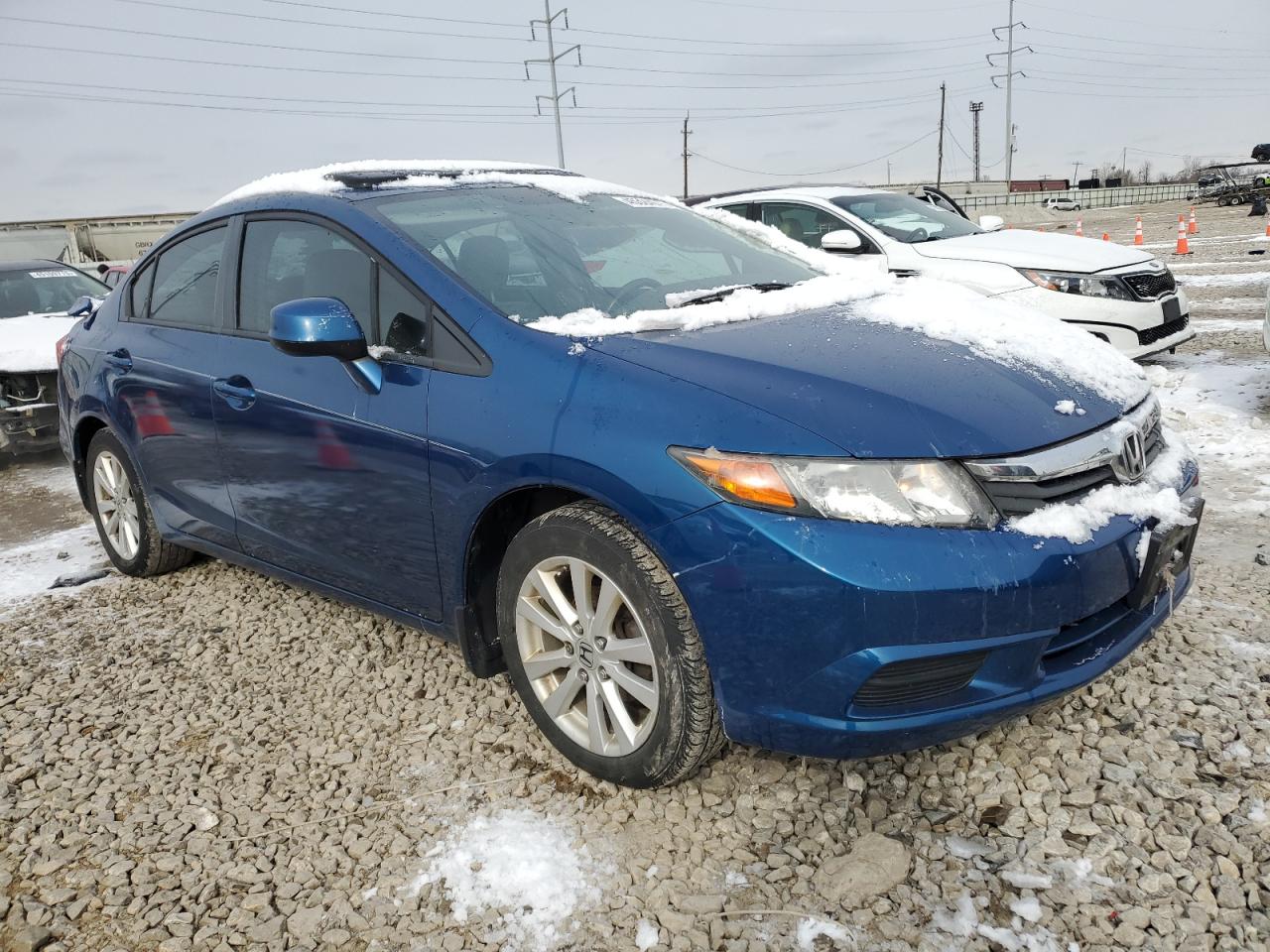 2012 Honda Civic VIN 2HGFB2F93CH571702 Copart auction photo, rear end damage thumbnail 4