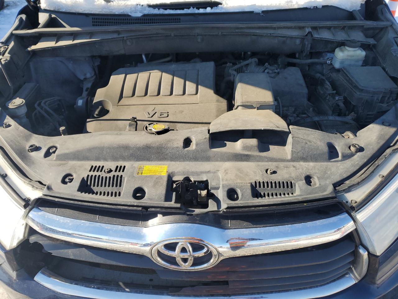 2014 Toyota Highlander VIN 5TDZKRFH9ES025518 Copart auction photo, rear end damage thumbnail 12