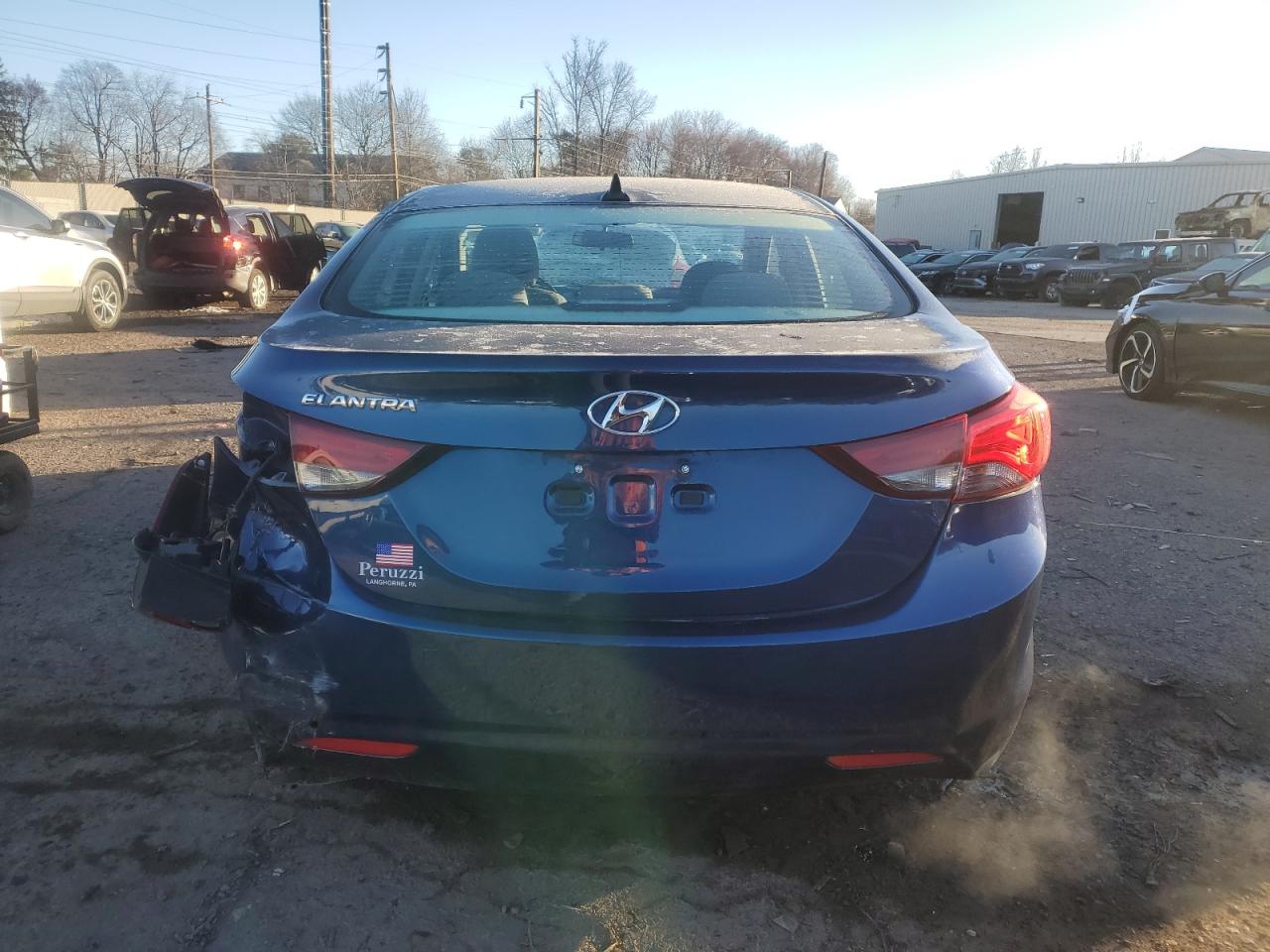 2016 Hyundai Elantra VIN 5NPDH4AE5GH682625 Copart auction photo, rear end damage thumbnail 6