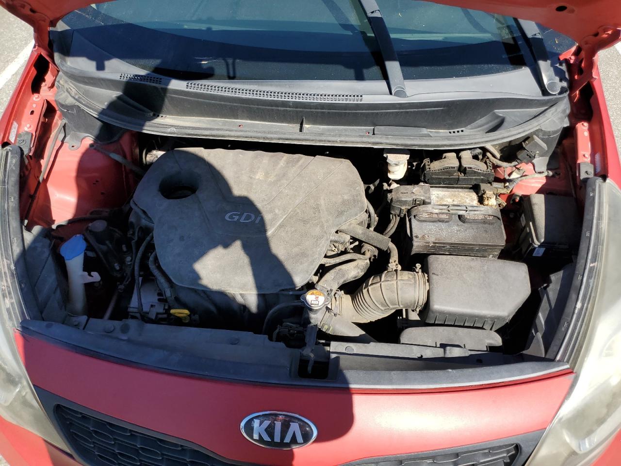 2013 KIA Rio VIN KNADM4A31D6205932 Copart auction photo, rear end / side damage thumbnail 11