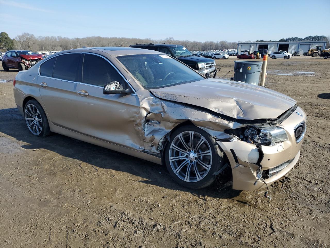 2012 BMW 5er VIN WBAXH5C55CDW07839 Copart auction photo, all over damage thumbnail 4