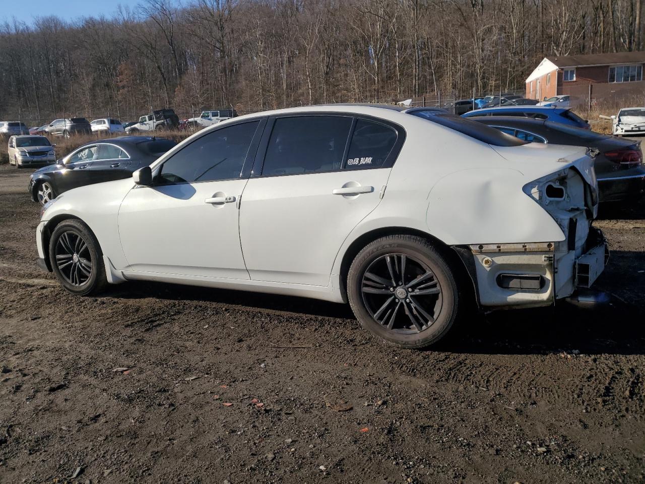 2013 Infiniti G VIN JN1CV6AR1DM752175 Copart auction photo, rear end / front end damage thumbnail 2