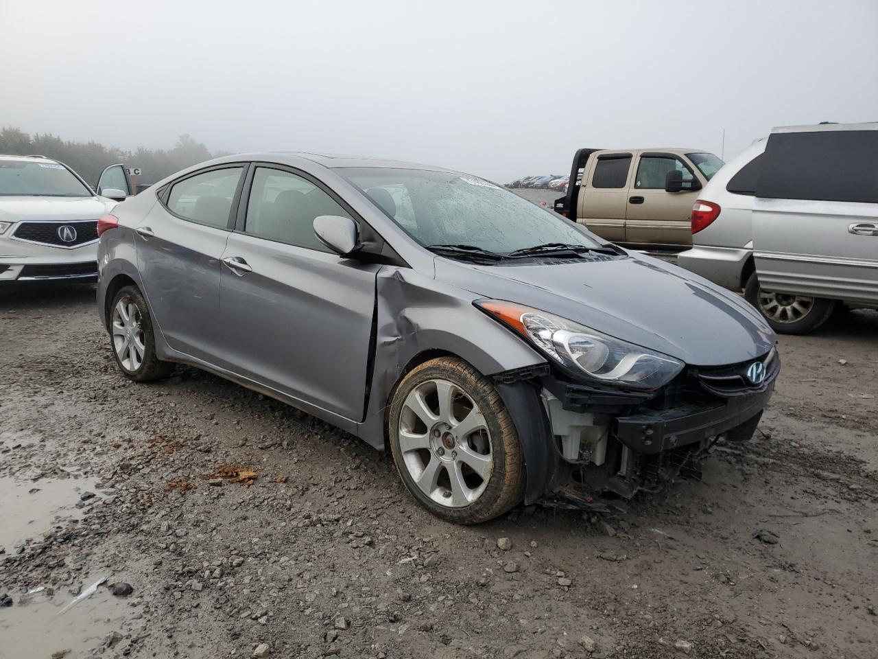 2013 Hyundai Elantra VIN KMHDH4AE9DU512507 Copart auction photo, front end / undercarriage damage thumbnail 4