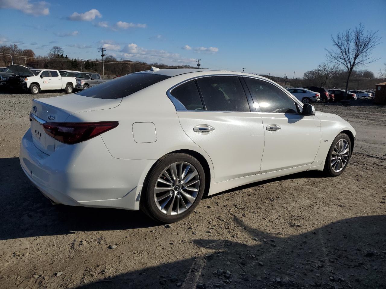 2018 Infiniti Q50 VIN JN1EV7AP9JM590630 Copart auction photo, front end damage thumbnail 3