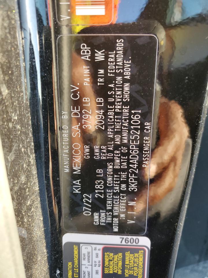 2023 KIA Forte VIN 3KPF24AD6PE521061 Copart auction photo, front end / side damage thumbnail 13