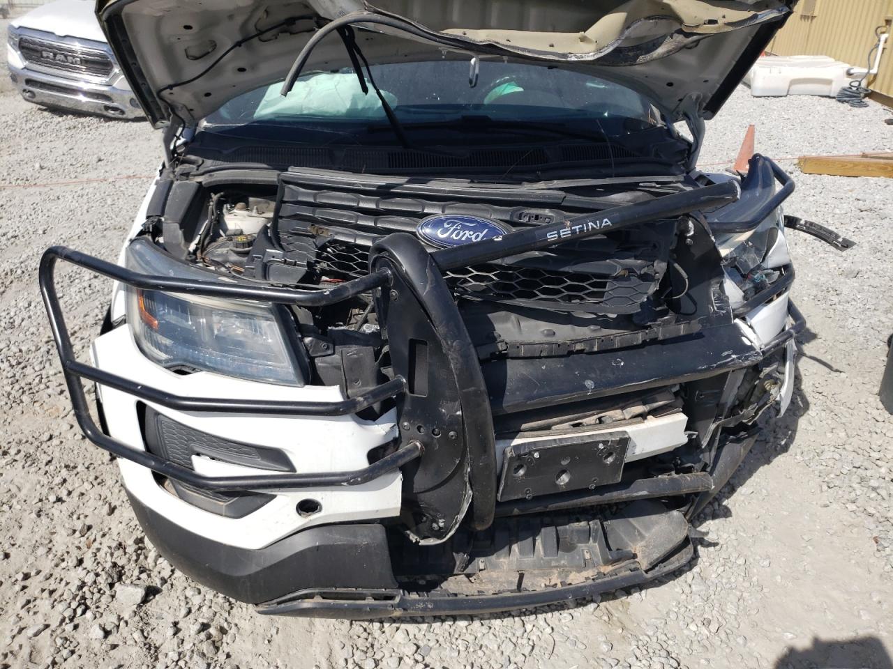 2016 Ford Explorer VIN 1FM5K8AR4GGB43770 Copart auction photo, front end / undercarriage damage thumbnail 12
