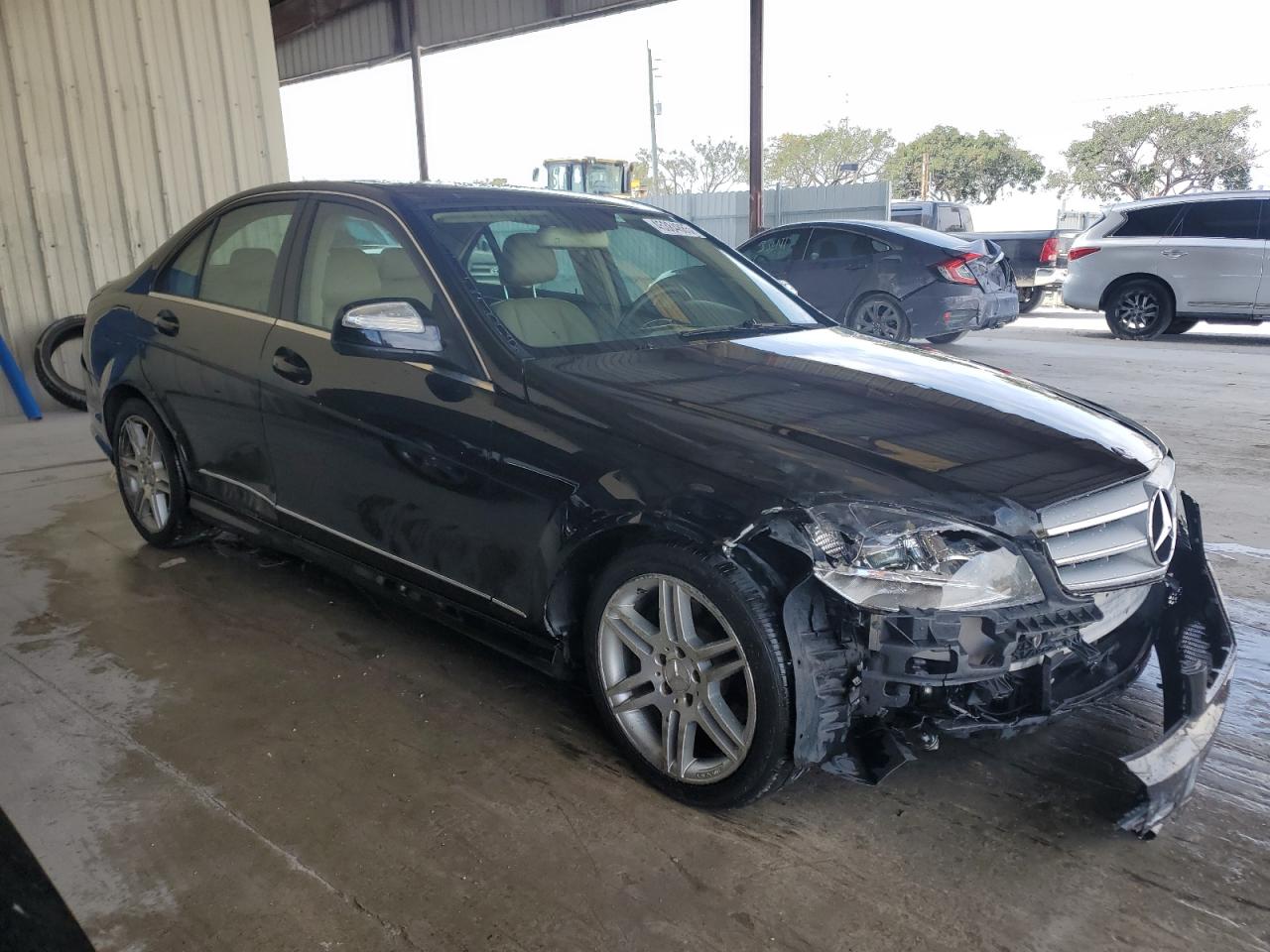 2009 Mercedes-Benz C-klasse VIN WDDGF56X99R055446 Copart auction photo, front end / rear end damage thumbnail 4