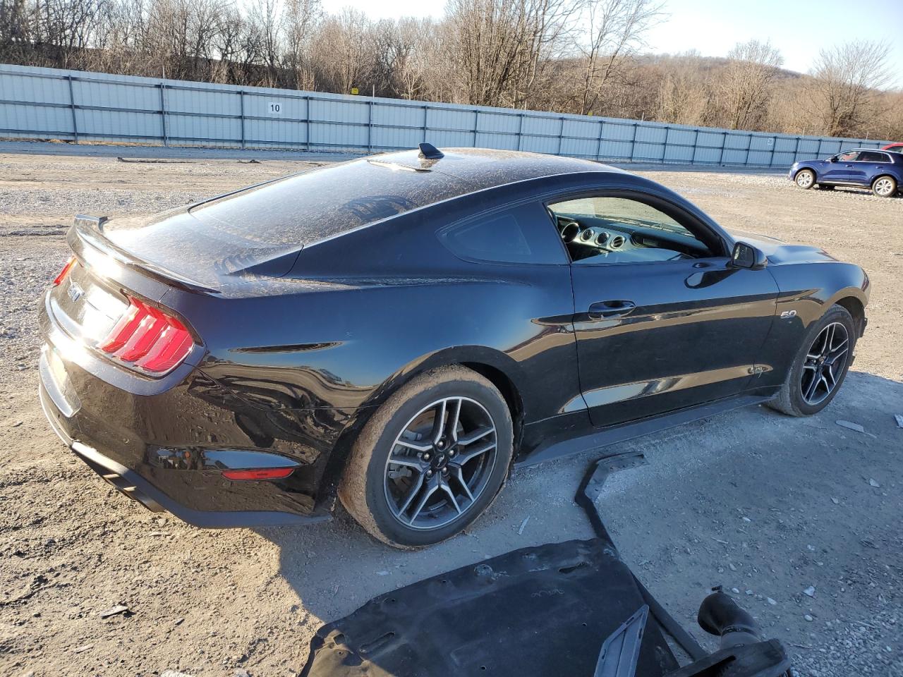 2021 Ford Mustang VIN 1FA6P8CF8M5148190 Copart auction photo, front end / side damage thumbnail 3