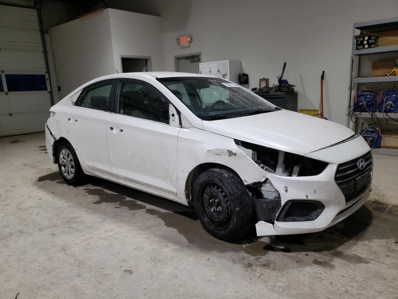 2018 Hyundai Accent VIN 3KPC24A34JE028769 Copart auction photo, all over damage thumbnail 4