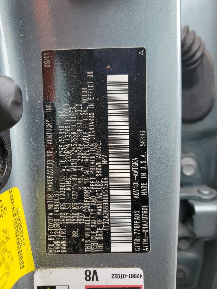 2011 Toyota Venza VIN 4T3ZA3BB9BU051564 Copart auction photo, front end / minor dent/scratches damage thumbnail 13