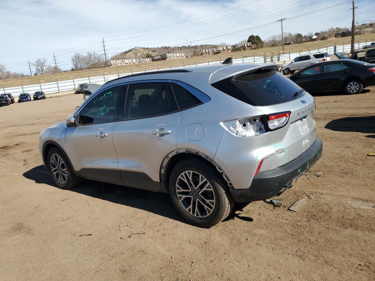 2020 Ford Escape VIN 1FMCU0H64LUB07703 Copart auction photo, rear end / side damage thumbnail 2