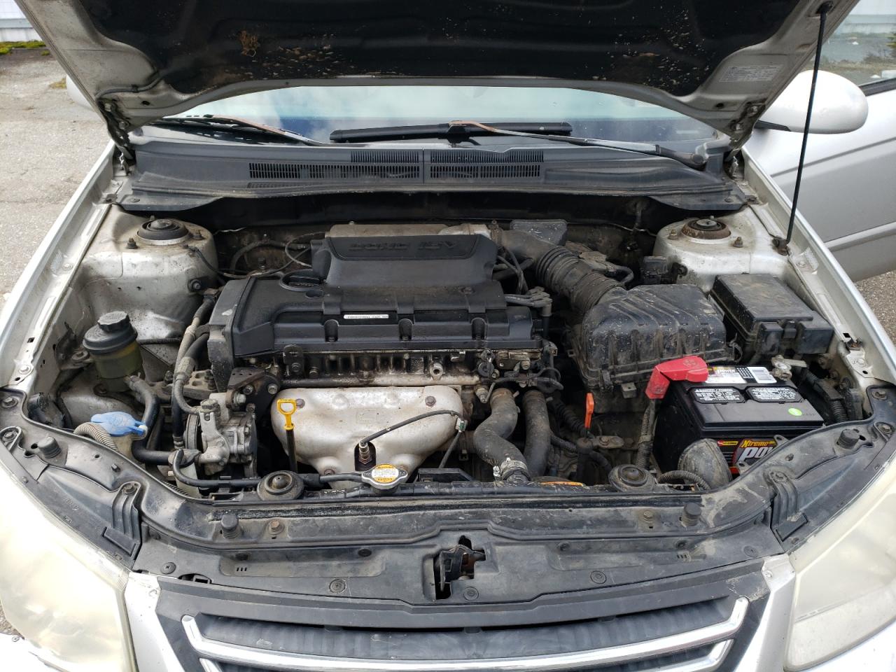 2008 KIA Spectra VIN KNAFE122585579398 Copart auction photo, front end damage thumbnail 11