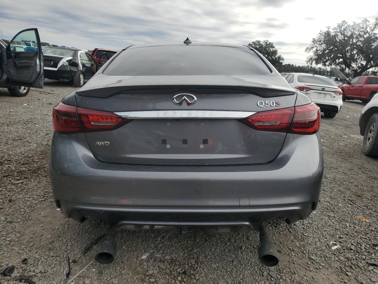2018 Infiniti Q50 VIN JN1FV7AR7JM481542 Copart auction photo, front end / side damage thumbnail 6