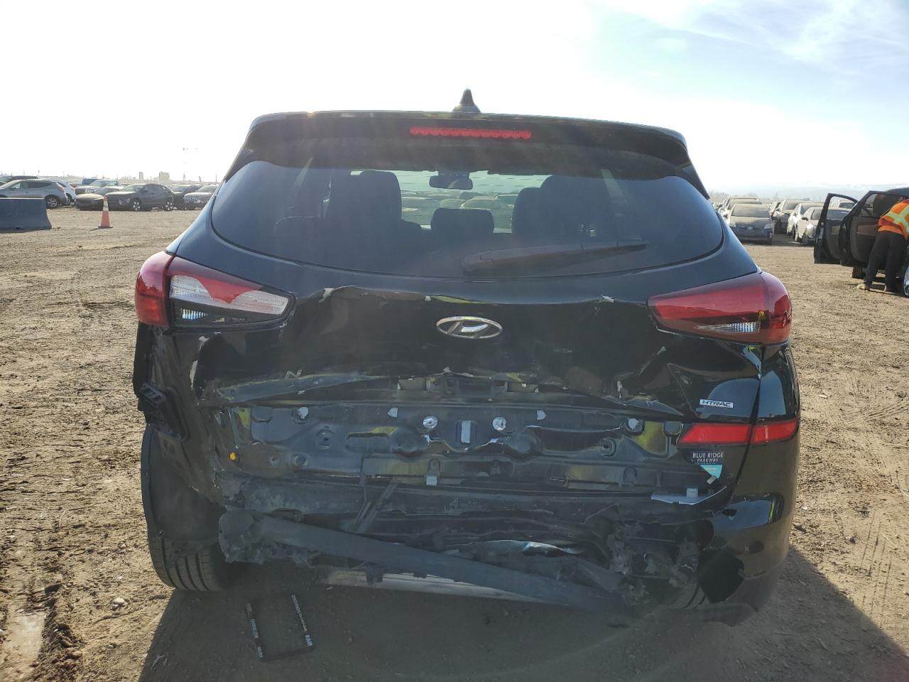2021 Hyundai Tucson VIN KM8J2CA49MU367118 Copart auction photo, rear end damage thumbnail 6