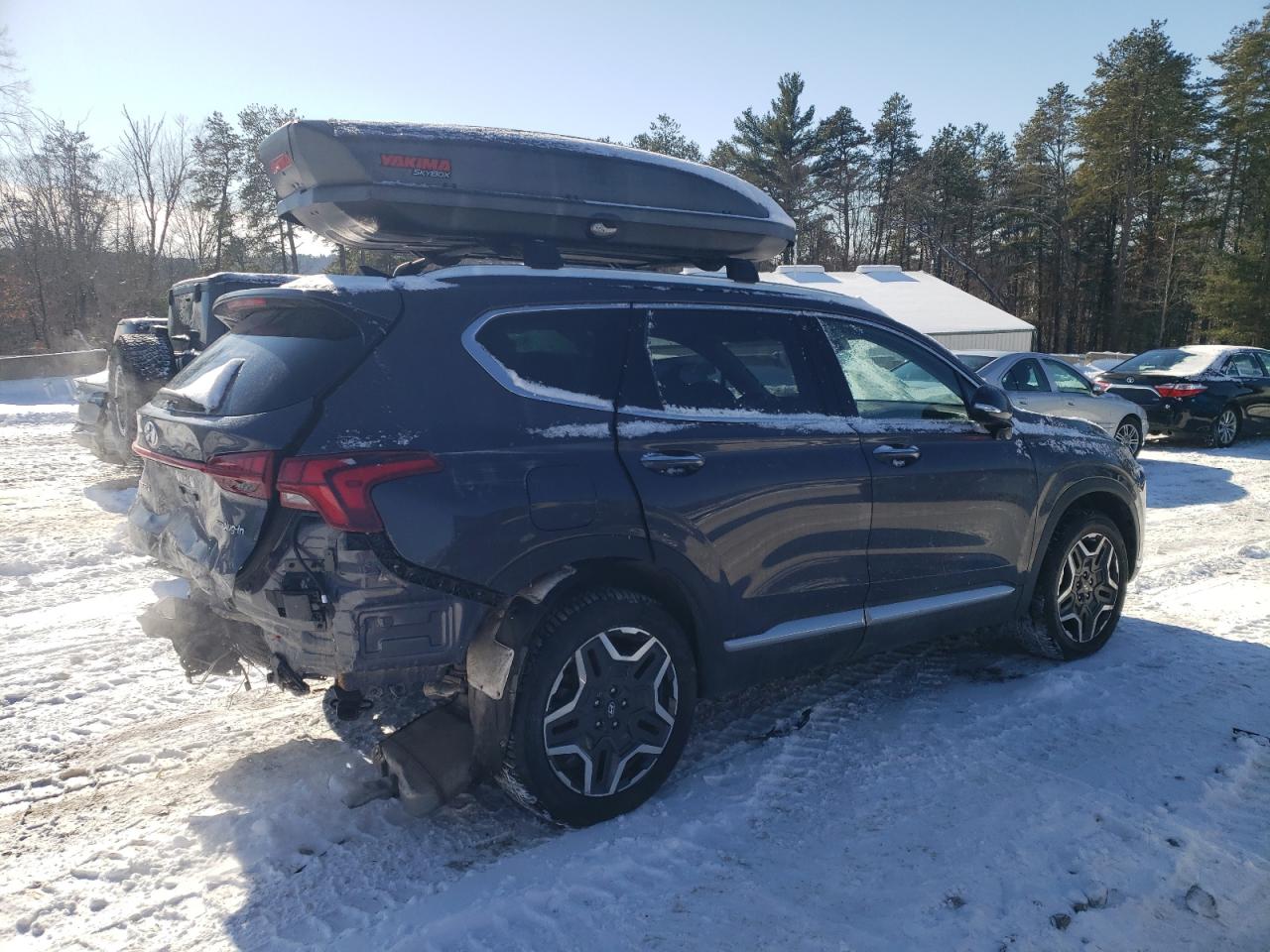 2022 Hyundai Santa Fe VIN KM8S6DA20NU029279 Copart auction photo, rear end damage thumbnail 3