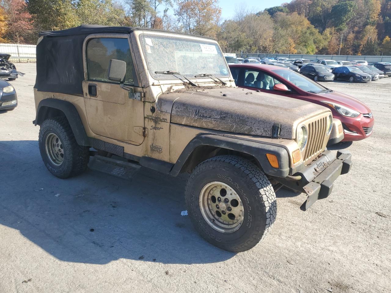 1999 Jeep Wrangler VIN 1J4FY19S7XP440516 Copart auction photo, rear end damage thumbnail 4