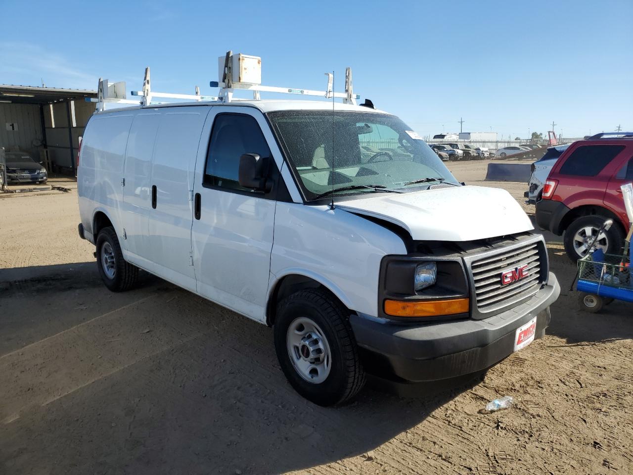 2017 GMC Savana VIN 1GTW7AFF9H1176378 Copart auction photo, front end damage thumbnail 4