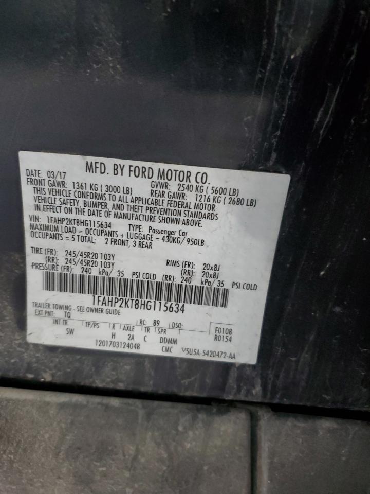 2017 Ford Taurus VIN 1FAHP2KT8HG115634 Copart auction photo, front end damage thumbnail 12