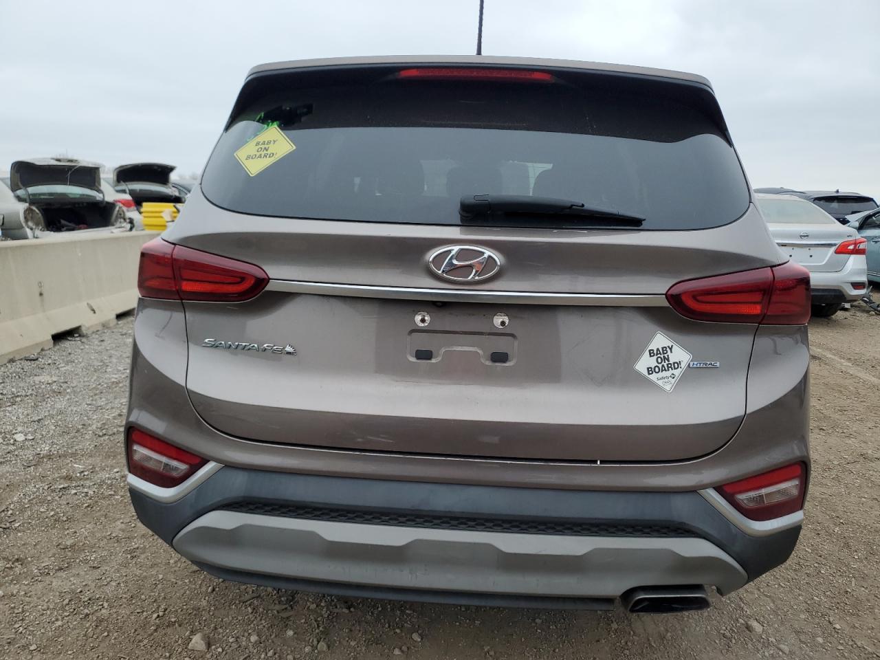 2020 Hyundai Santa Fe VIN 5NMS2CAD9LH163773 Copart auction photo, front end / side damage thumbnail 6