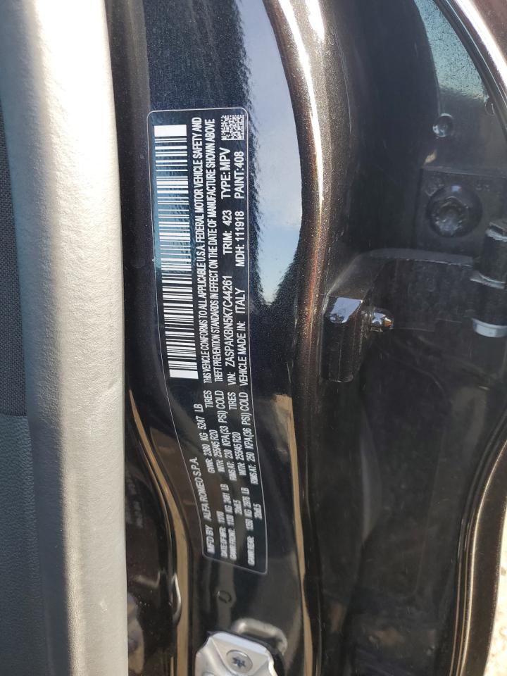 2019 Alfa Romeo Stelvio VIN ZASPAKBN5K7C44261 Copart auction photo, rear end damage thumbnail 13