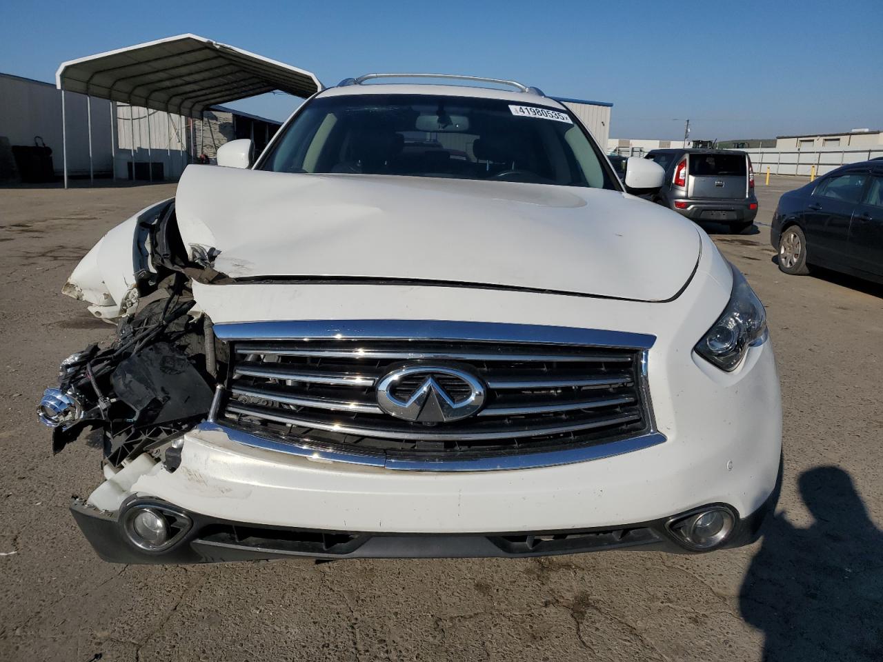 2013 Infiniti FX VIN JN8CS1MW9DM174678 Copart auction photo, front end damage thumbnail 5