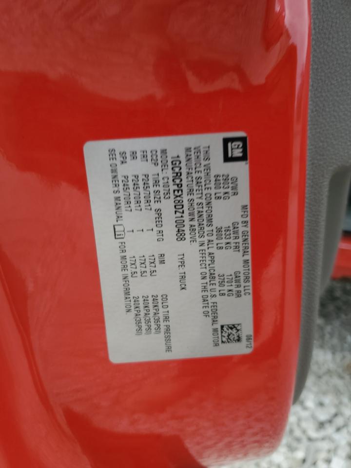2013 Chevrolet Silverado VIN 1GCRCPEX8DZ100488 Copart auction photo, side / minor dent/scratches damage thumbnail 12