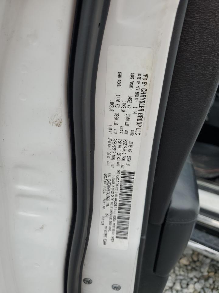 2014 Dodge Durango VIN 1C4RDHDG2EC419426 Copart auction photo, front end / minor dent/scratches damage thumbnail 14
