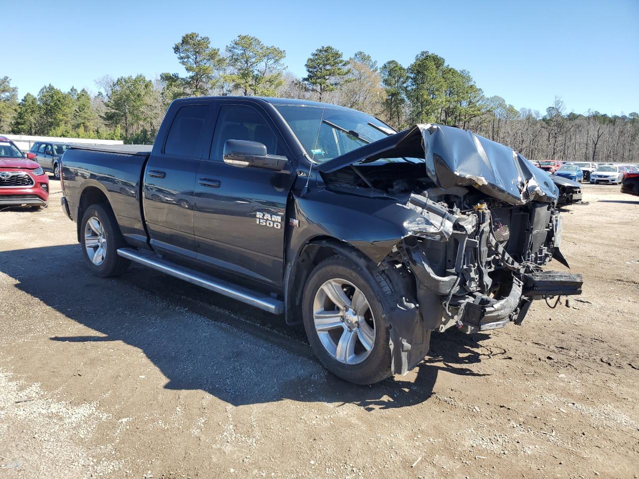 2015 RAM 1500 VIN 1C6RR7HT2FS657813 Copart auction photo, front end damage thumbnail 4