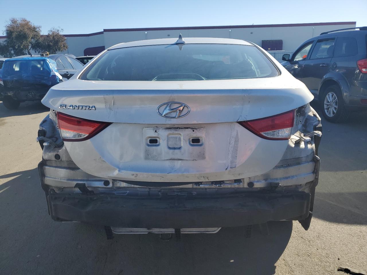 2012 Hyundai Elantra VIN KMHDH4AE2CU331358 Copart auction photo, rear end damage thumbnail 6