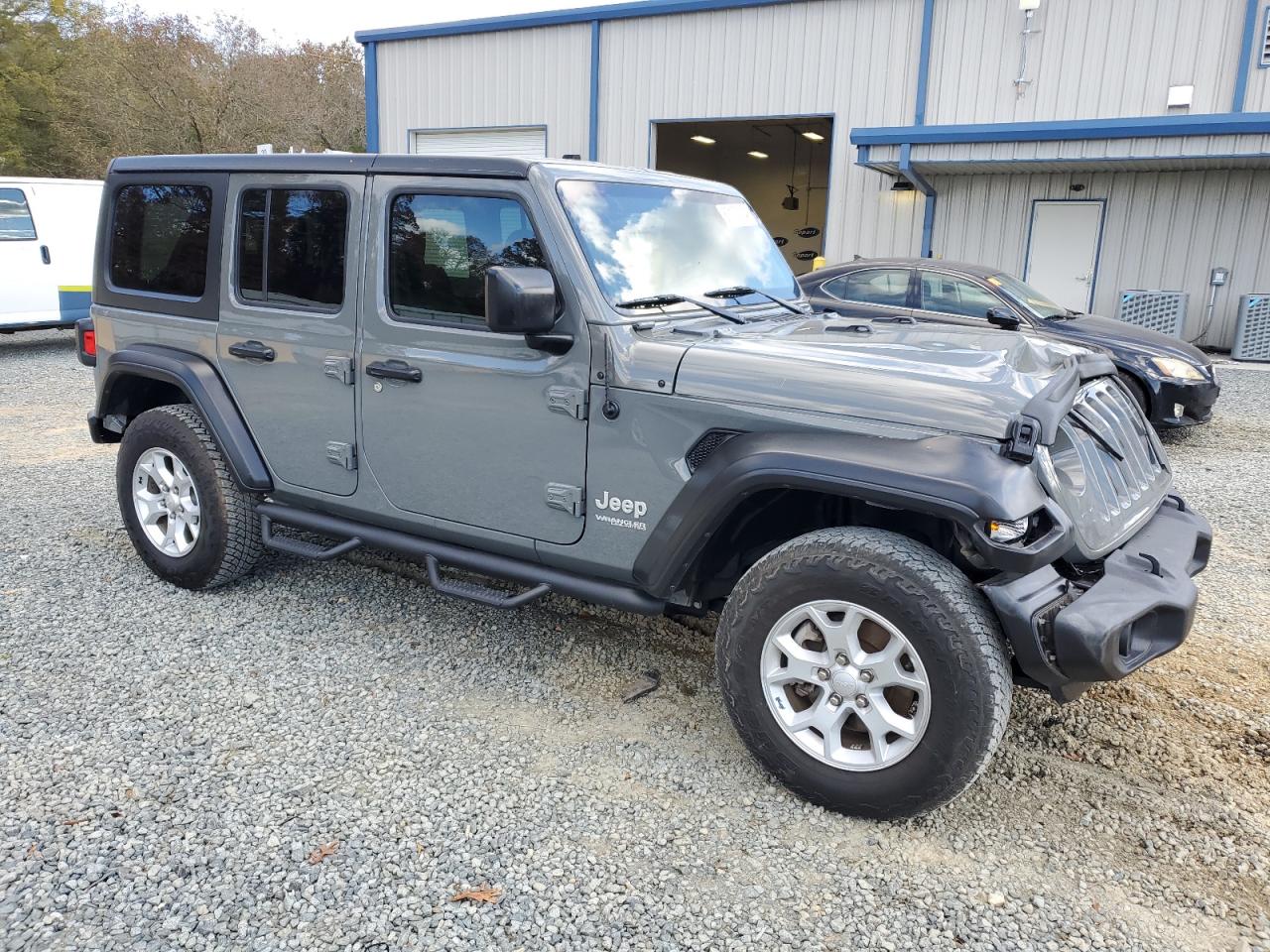 2021 Jeep Wrangler VIN 1C4HJXDN2MW581535 Copart auction photo, front end / side damage thumbnail 4