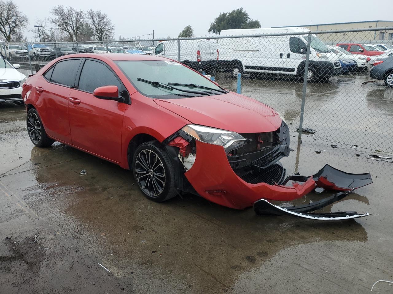 2014 Toyota Corolla VIN 5YFBURHE0EP101103 Copart auction photo, front end / rear end damage thumbnail 4