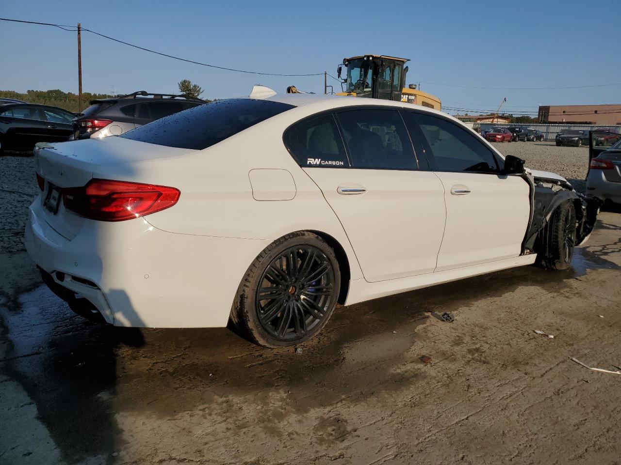 2018 BMW M5 VIN WBAJB9C53JB036312 Copart auction photo, front end damage thumbnail 3