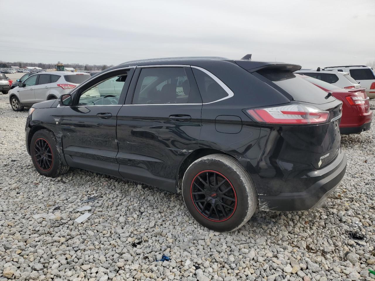 2020 Ford Edge VIN 2FMPK4J97LBA71563 Copart auction photo, side / front end damage thumbnail 2
