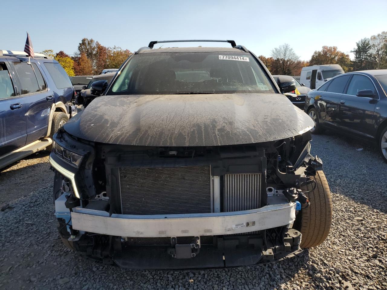 2022 KIA Sorento VIN 5XYRKDLF6NG129841 Copart auction photo, front end / side damage thumbnail 5