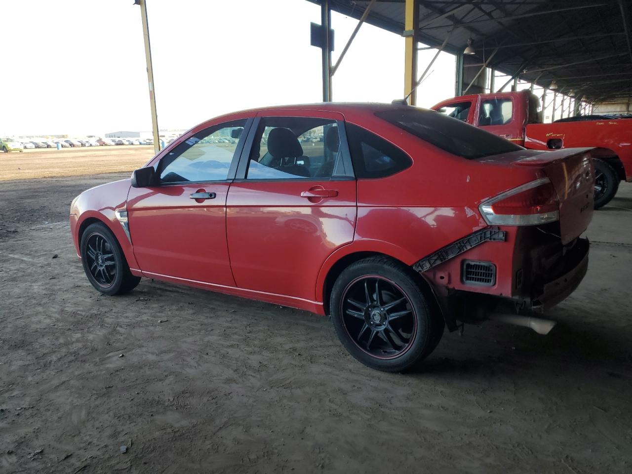 2008 Ford Focus VIN 1FAHP35N58W300183 Copart auction photo, rear end / mechanical damage thumbnail 2