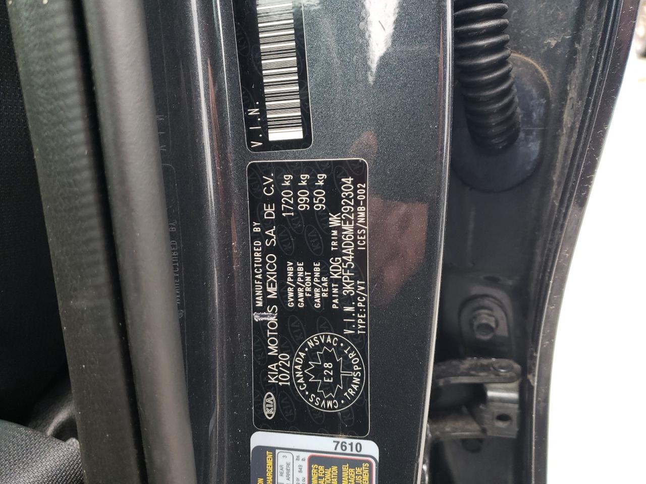 2021 KIA Forte VIN 3KPF54AD6ME292304 Copart auction photo, front end damage thumbnail 12