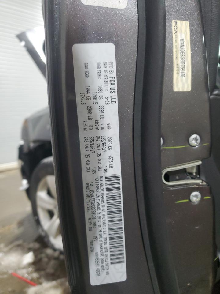 2016 Jeep Compass VIN 1C4NJDEB5GD759170 Copart auction photo, front end / side damage thumbnail 12