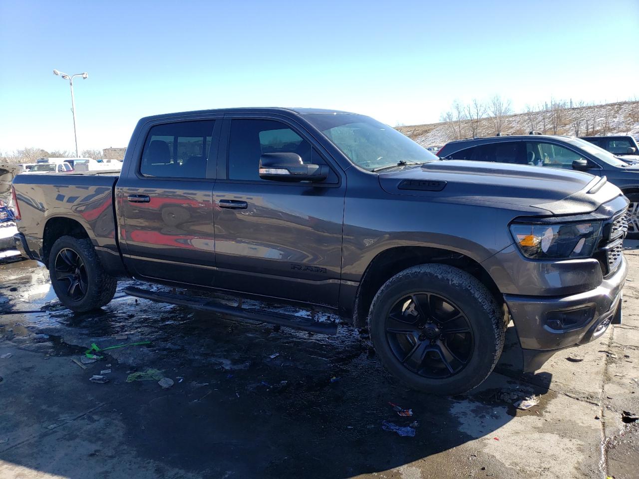 2022 RAM 1500 VIN 1C6SRFFT1NN222714 Copart auction photo, side / front end damage thumbnail 4