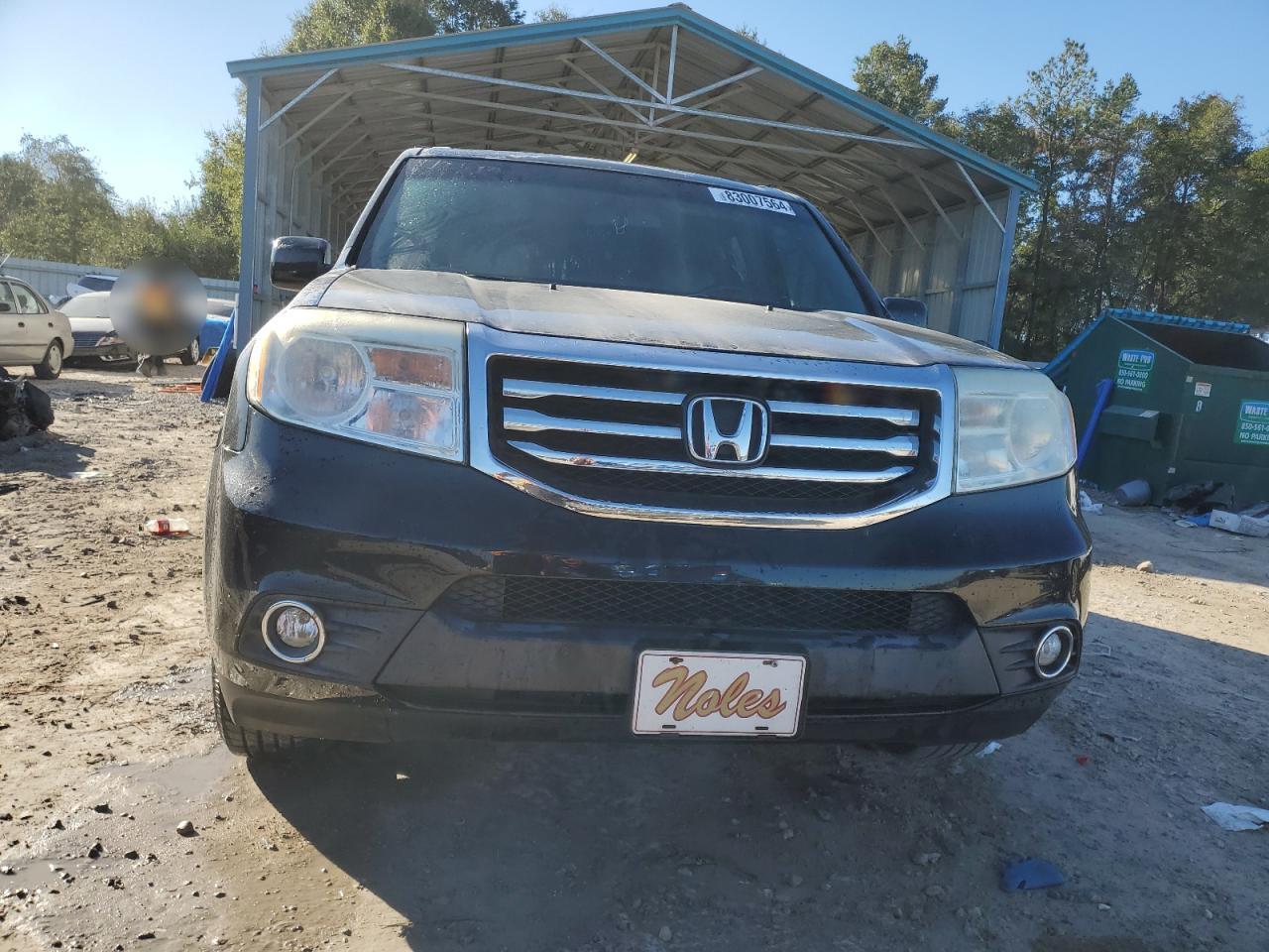 2013 Honda Pilot VIN 5FNYF3H52DB013911 Copart auction photo, top/roof / rear end damage thumbnail 5