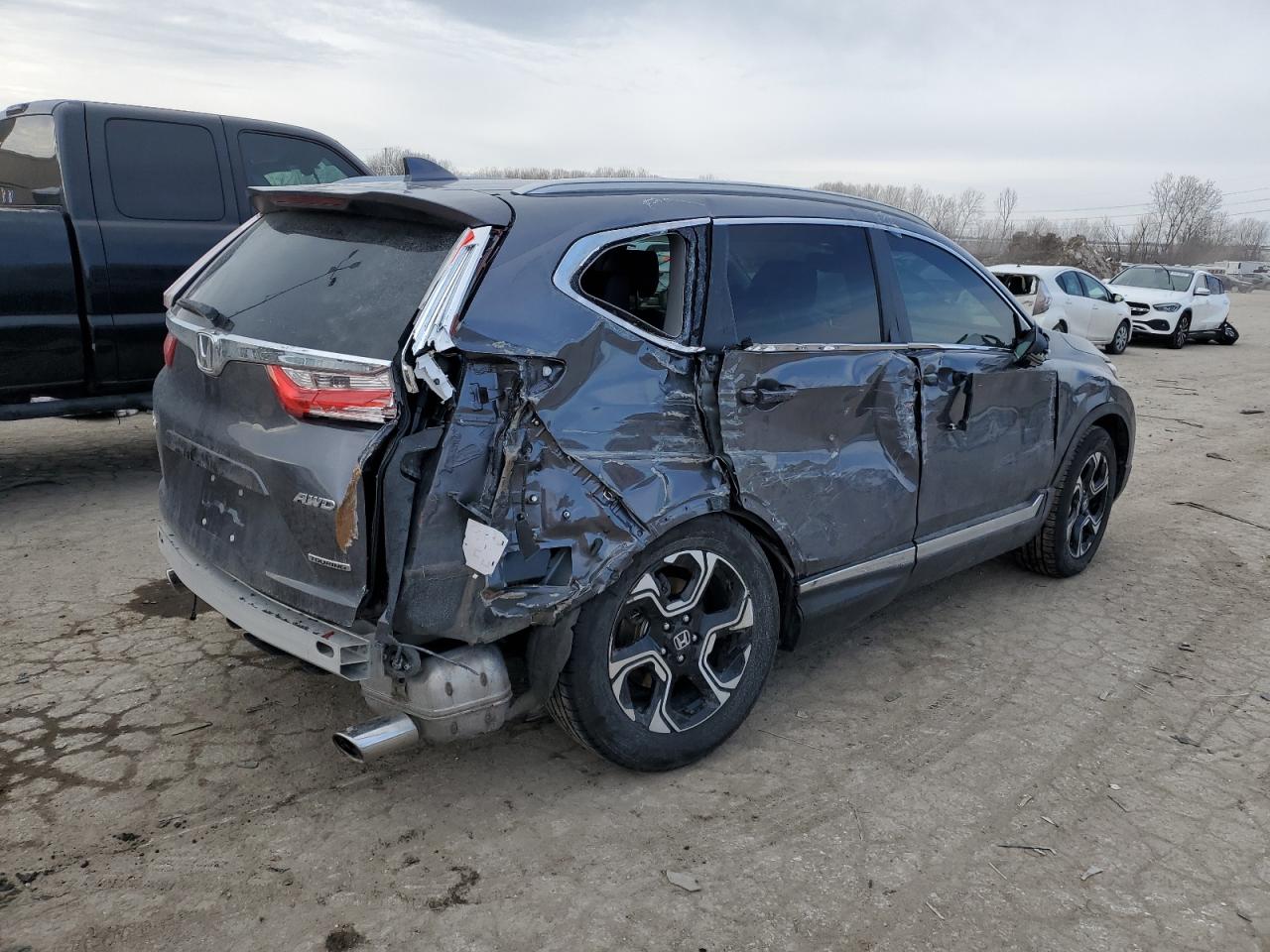 2019 Honda CR-V VIN JHLRW2H92KX012118 Copart auction photo, side / rear end damage thumbnail 3