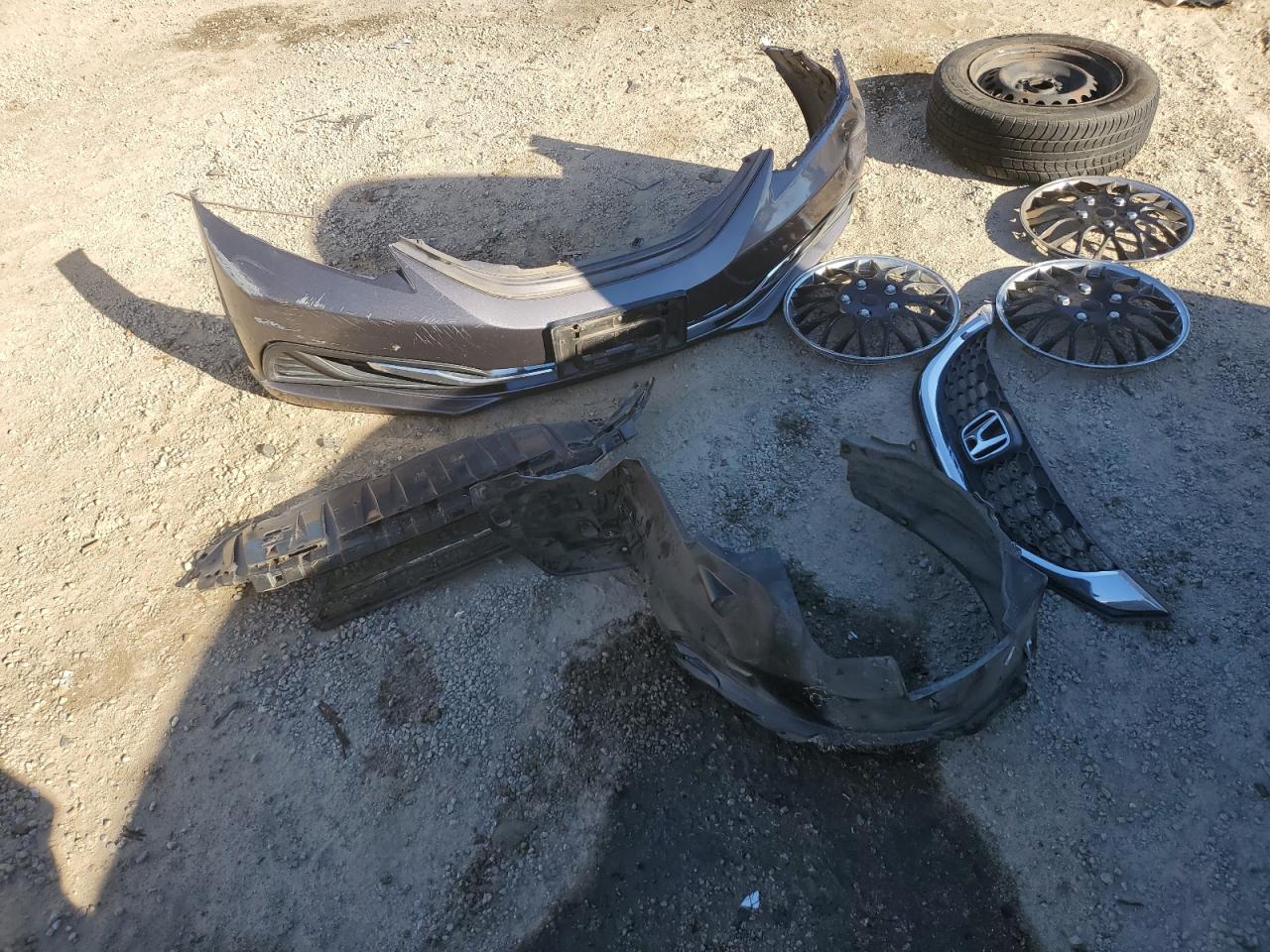 2015 Honda Civic VIN 2HGFB2F57FH556492 Copart auction photo, front end / rear end damage thumbnail 14