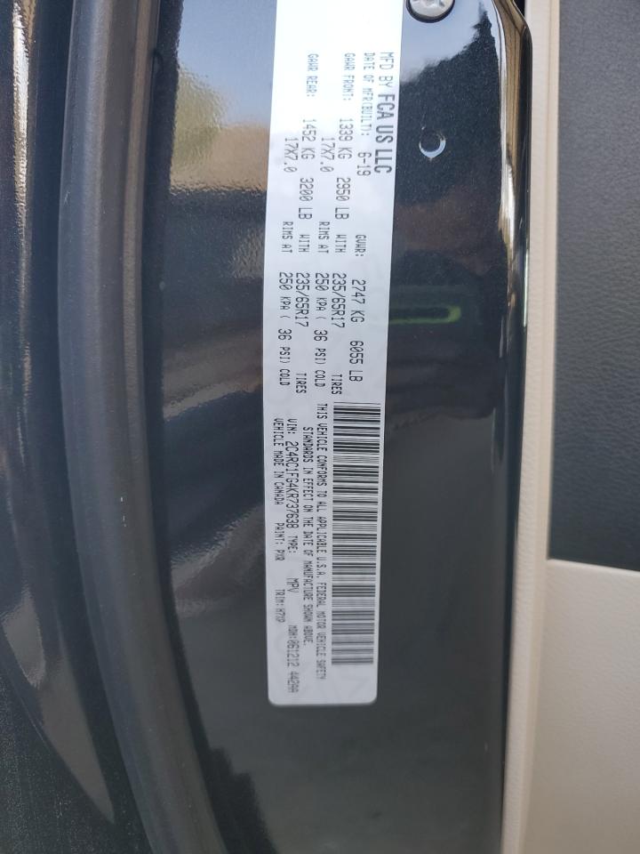 2019 Chrysler Pacifica VIN 2C4RC1FG4KR737638 Copart auction photo, front end damage thumbnail 12