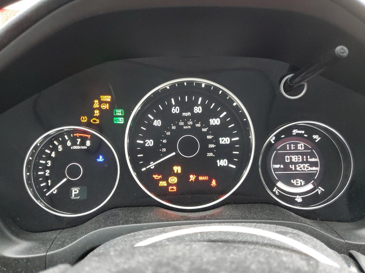 2016 Honda HR-V VIN 3CZRU6H54GM740165 Copart auction photo, front end damage thumbnail 9