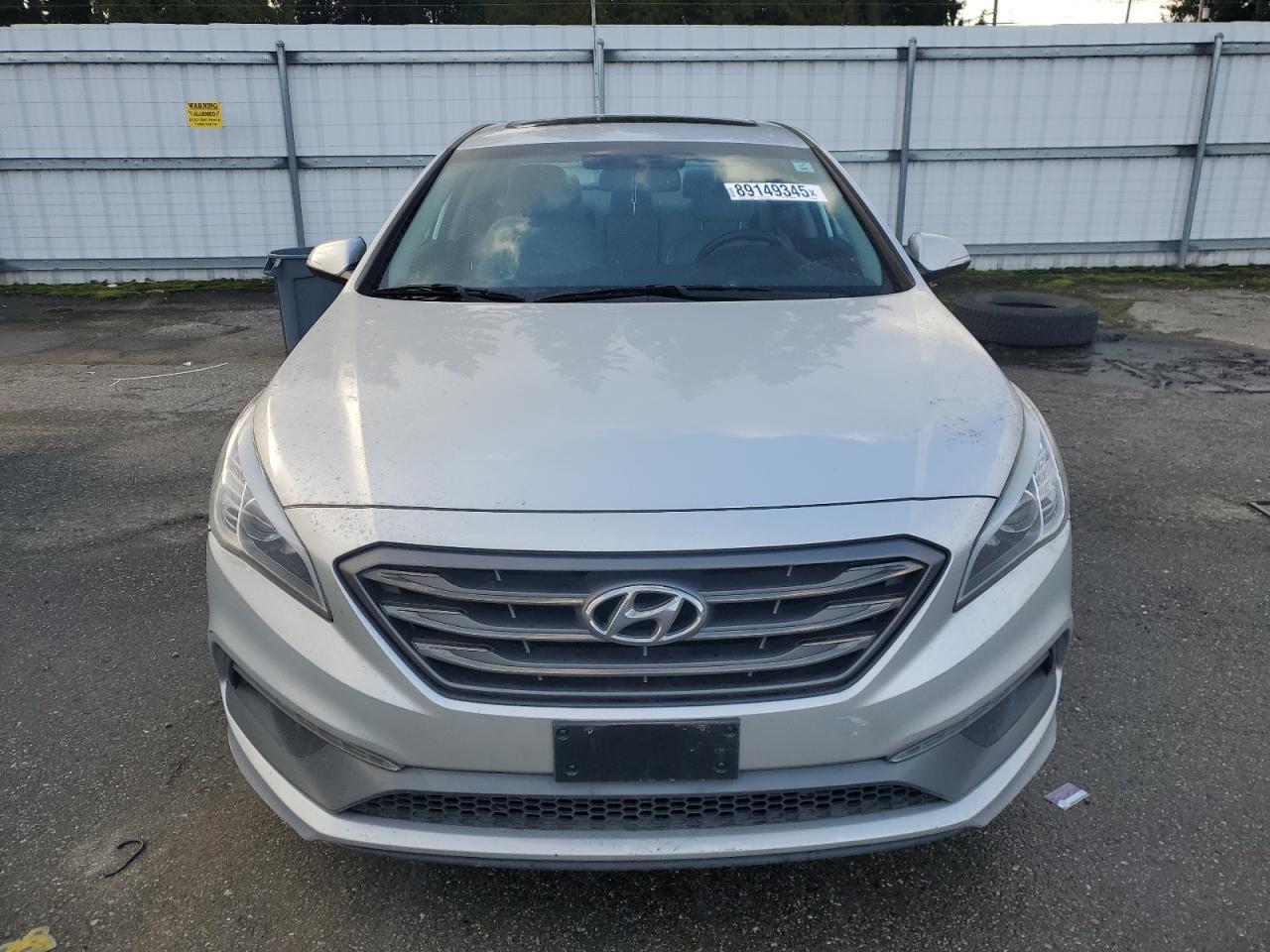2016 Hyundai Sonata VIN 5NPE34AF3GH402003 Copart auction photo, side / rear end damage thumbnail 5