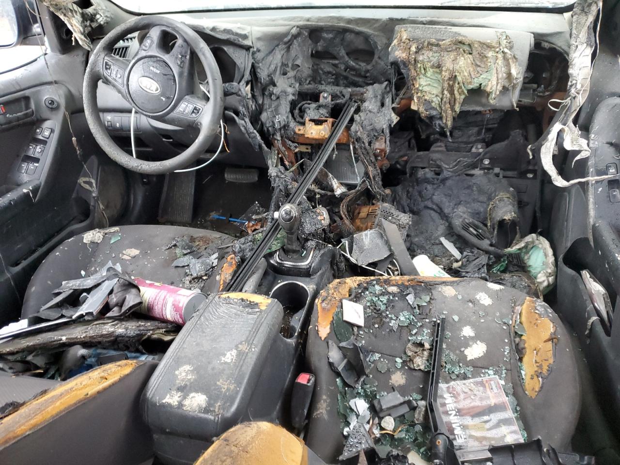 2012 KIA Forte VIN KNAFU4A28C5602591 Copart auction photo, burn - interior damage thumbnail 8