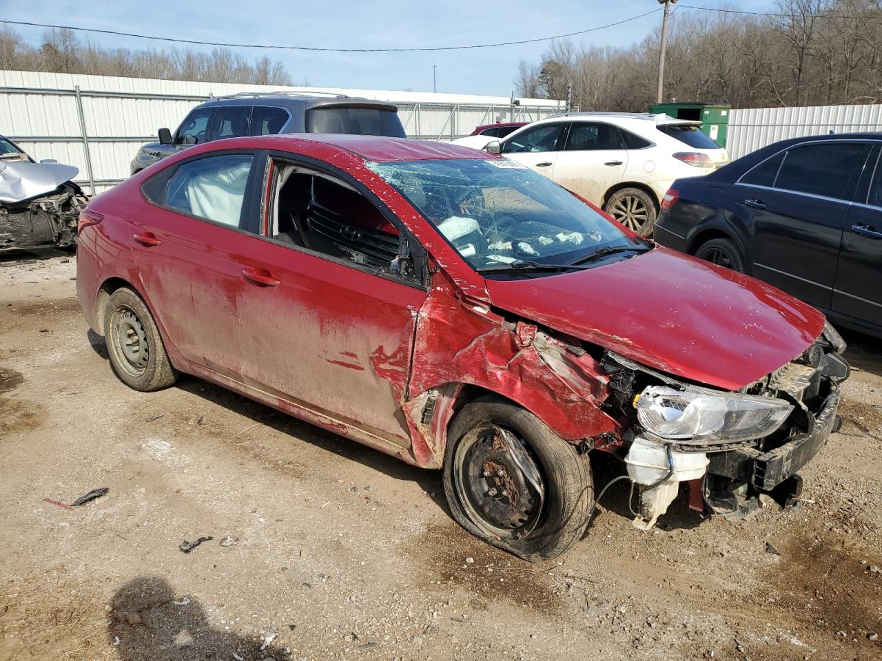 2020 Hyundai Accent VIN 3KPC24A65LE094129 Copart auction photo, all over damage thumbnail 4