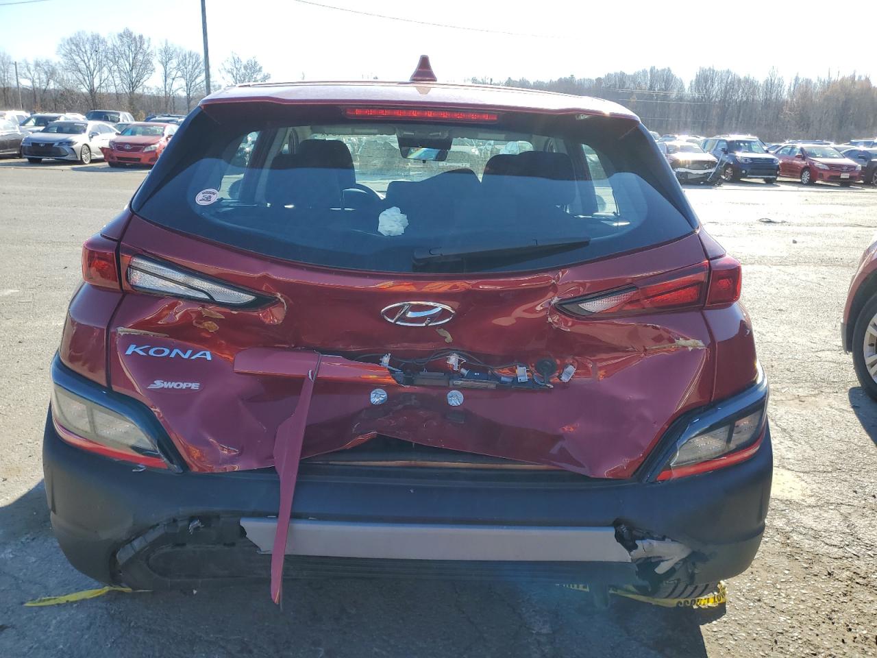 2023 Hyundai Kona VIN KM8K22AB7PU057566 Copart auction photo, front end damage thumbnail 6