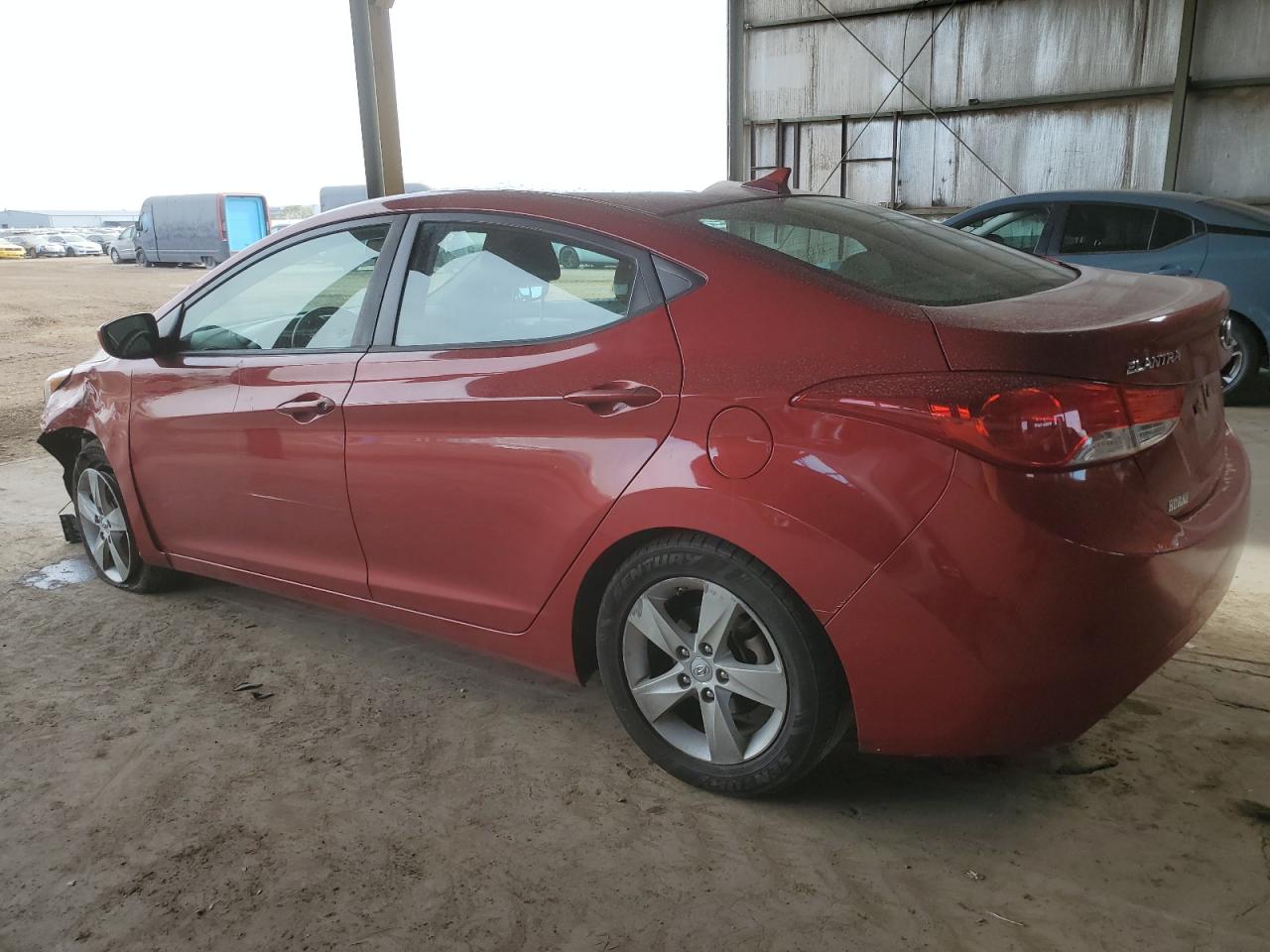 2012 Hyundai Elantra VIN KMHDH4AE1CU464824 Copart auction photo, front end damage thumbnail 2