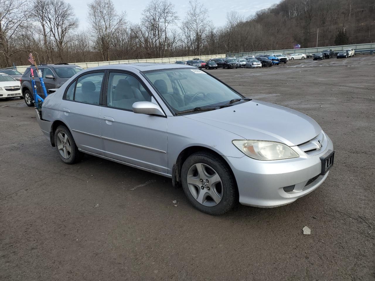 2004 Honda Civic VIN 1HGES26704L023316 Copart auction photo, rear end damage thumbnail 4