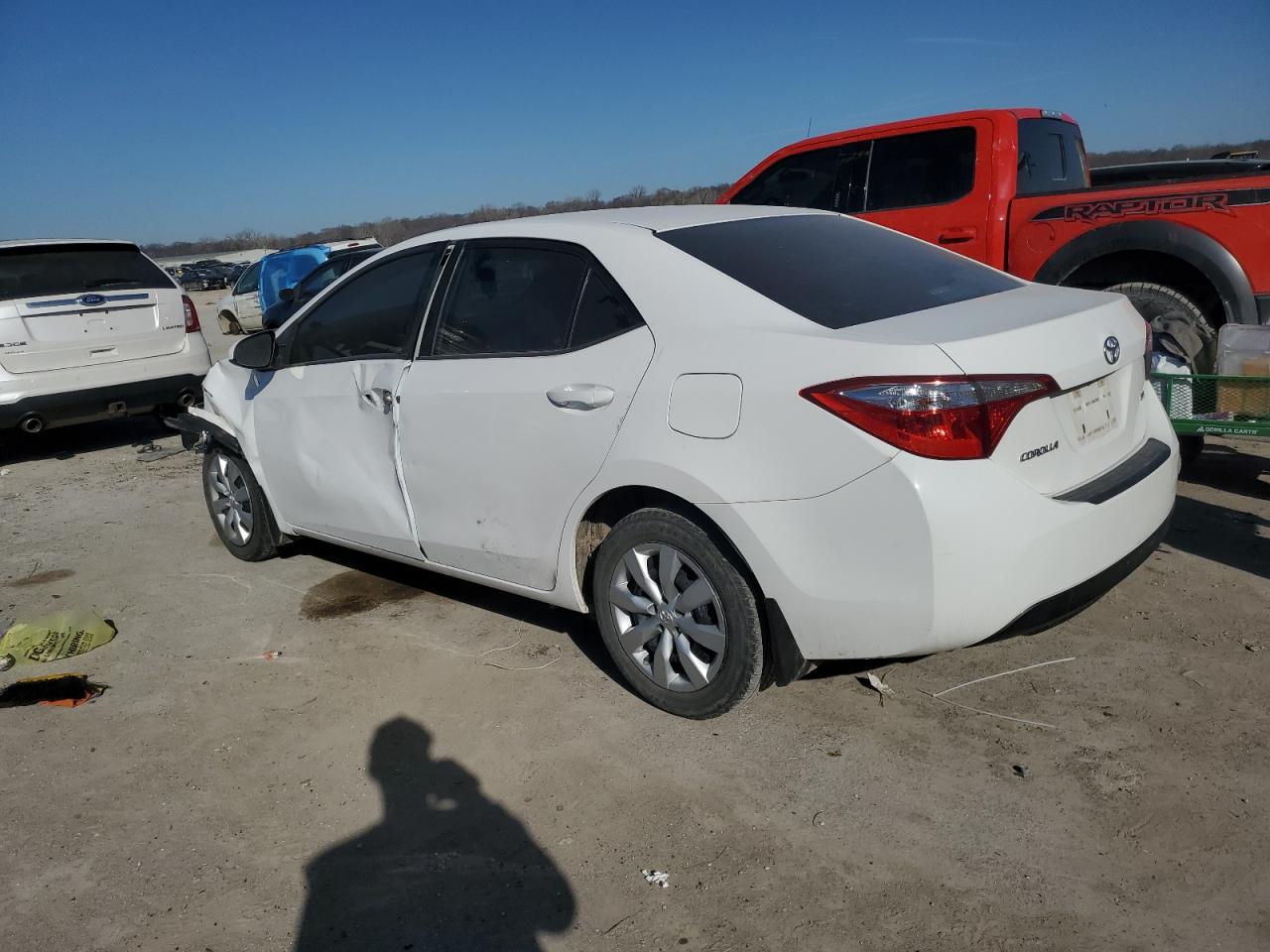 2016 Toyota Corolla VIN 5YFBURHE2GP567280 Copart auction photo, side / front end damage thumbnail 2